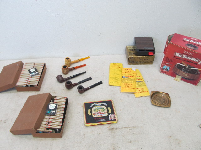 lot 127 image: Vintage Smoking Items Pipes etc.