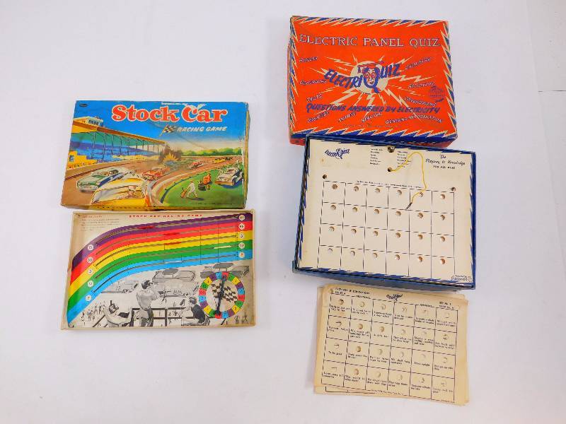 lot 16 image: Vintage Board Games - Stock Car & Electric Panel Quiz