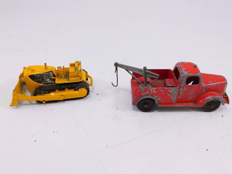 vintage metal toy bulldozer