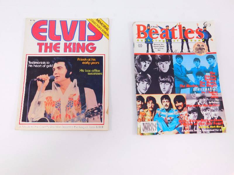 lot 71 image: Vintage Elvis & Beatles Magazine