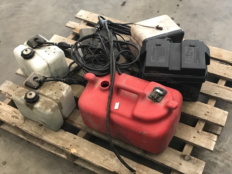 lot 9 image: Lot Of Boat Fuel Tank, Marine Batt...