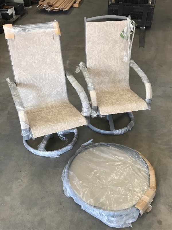 lot 23 image: 3-Piece Patio Set (2) Spring Chair...