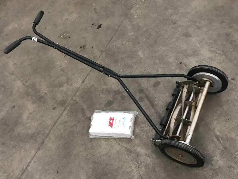 lot 26 image: Vintage Reel Mower With Blade Sharp...