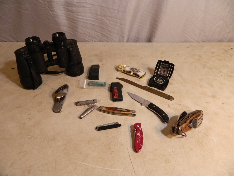 lot 22 image: Knives, Compass, Binoculars, and More