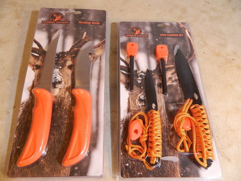 lot 33 image: New Hunting and Camping Knife Sets