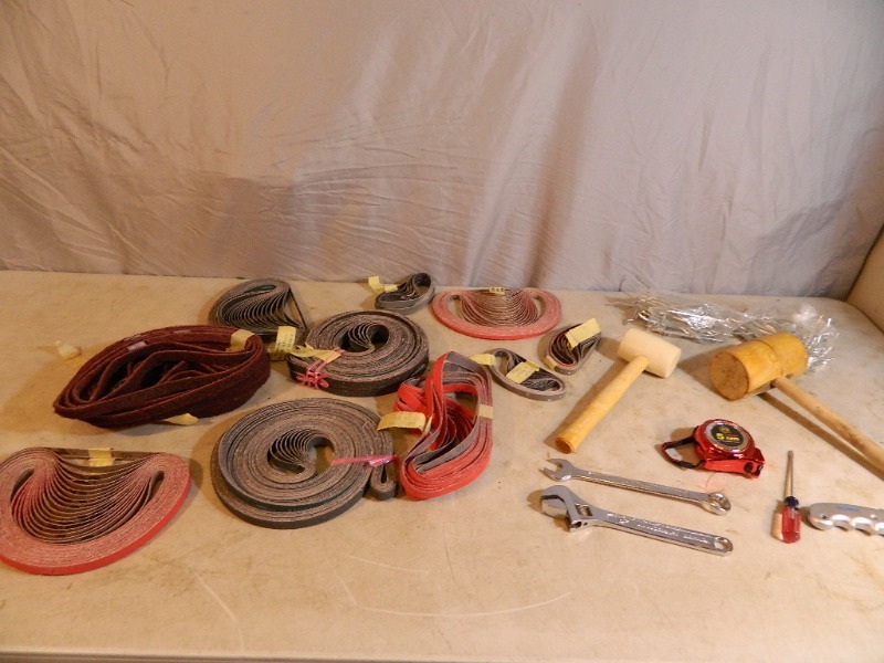 lot 66 image: New Belt Sandpaper and New Hand Tools