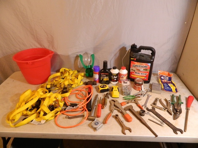 lot 80 image: Ratchet Straps, Tools, and More