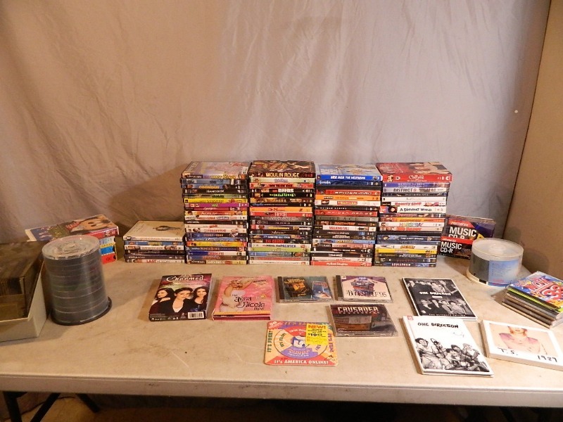 lot 98 image: DVDs, CDs, and More