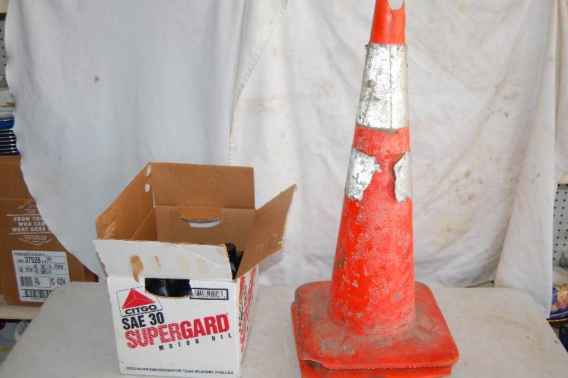 lot 97 image: Traffic Cones and Motor Oil