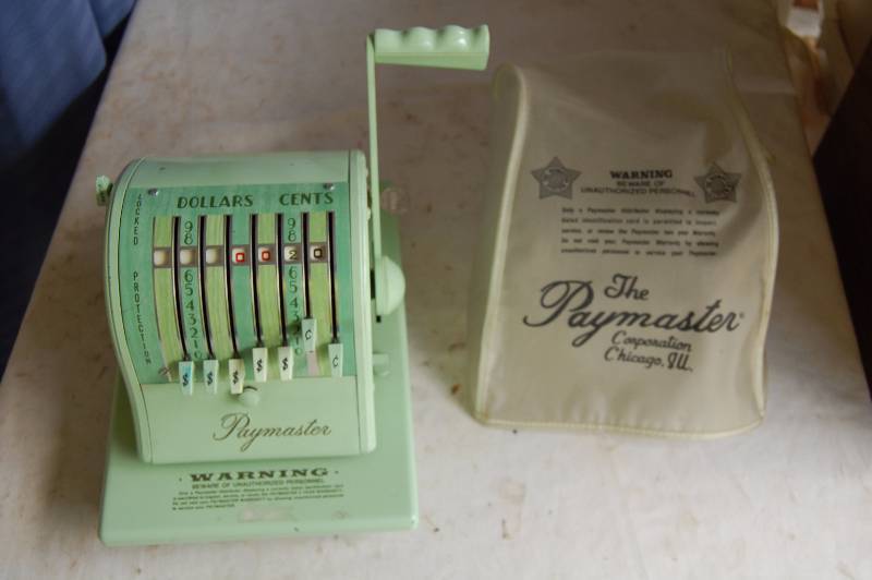 lot 192 image: Vintage PayMaster Adding Machine