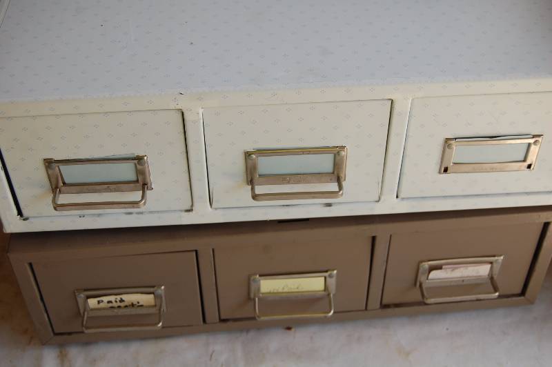 lot 193 image: Metal Index Card Drawers