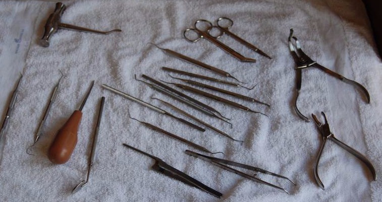 lot 244 image: Steel Dental Tools