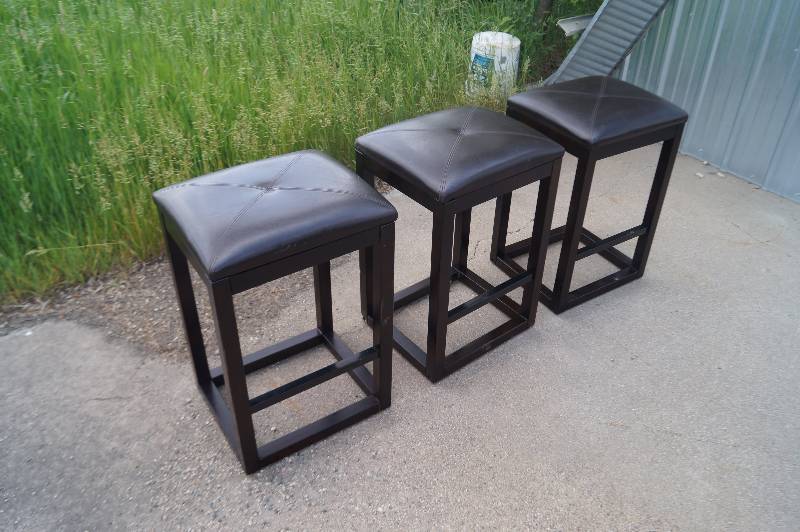 3 Wood Stools