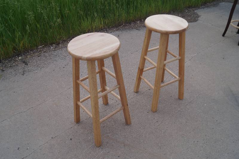 2 Wood Stools