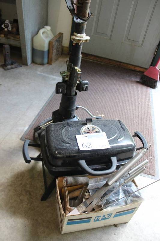 lot 62 image: Lot of (3) Grill, Grill Tools, Steering Column