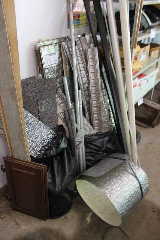 lot 75 image: Wood Cabinets, Pulls, Flag Pull, Tin