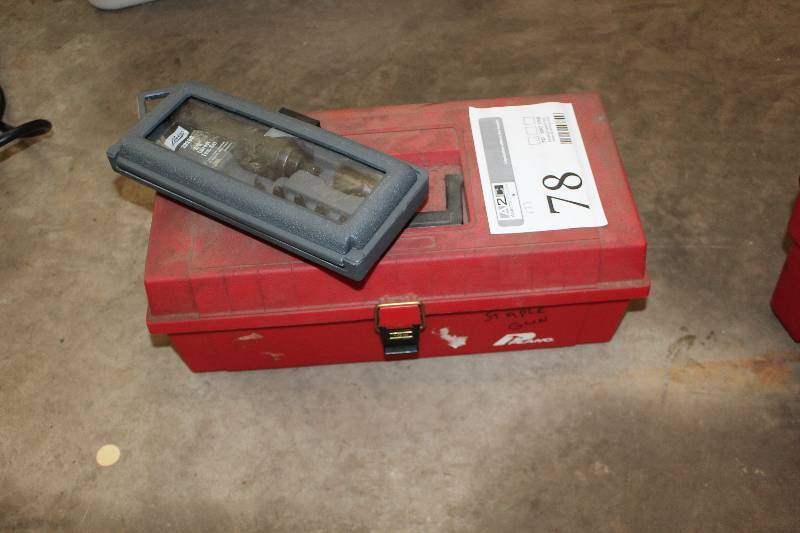 lot 78 image: Lot of (2) Tool Boxes w Air Impact Tool Sets