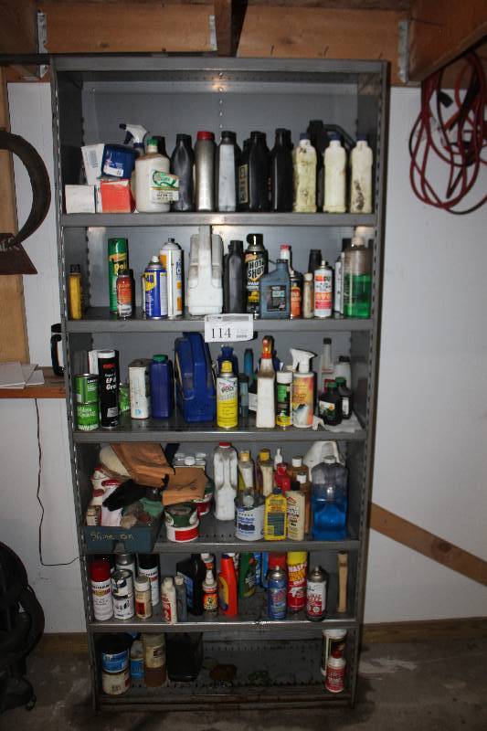 lot 114 image: 6-Shelf Metal Cabinet