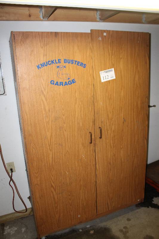 lot 112 image: 2-Door Wood Cabinet