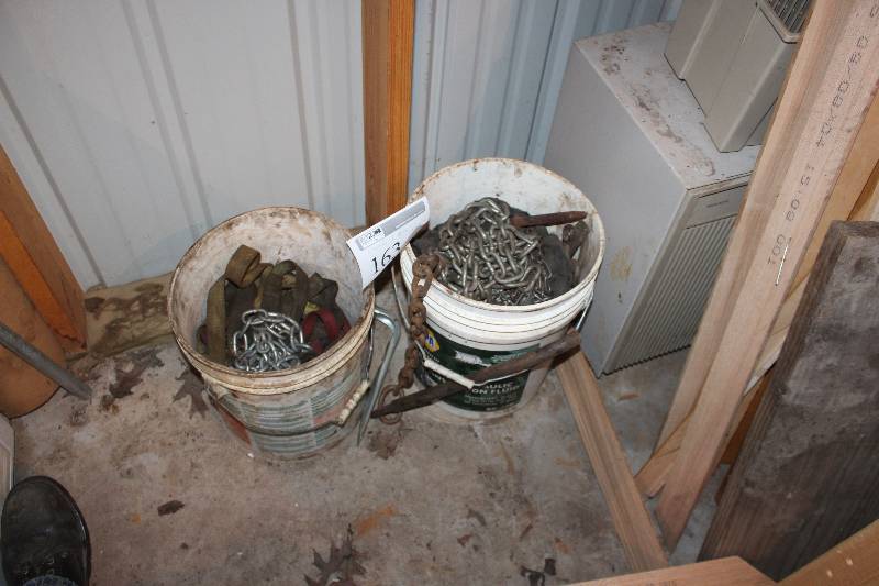 lot 163 image: Lot of (2) Buckets of Chains