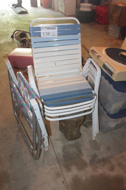 lot 138 image: Stacking Patio Chairs