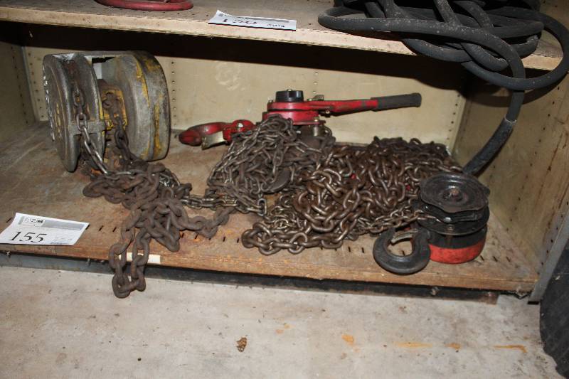 lot 155 image: Lot of (Approximately 4) Chain Lifts Budgit 2-Ton