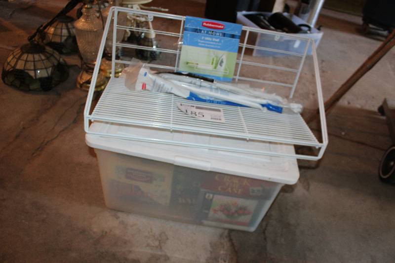 lot 185 image: Games, Rubbermaid Shelves