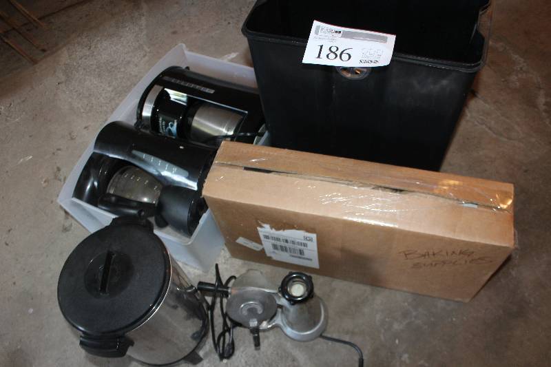 lot 186 image: Coffee Makers, Baking Supplies
