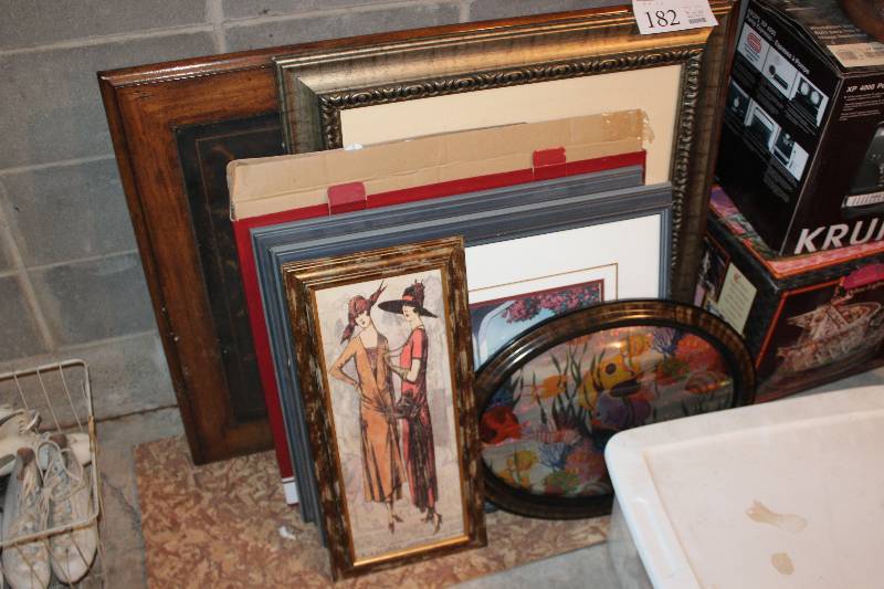 lot 182 image: Framed Wall Art, Various Sizes & Shapes