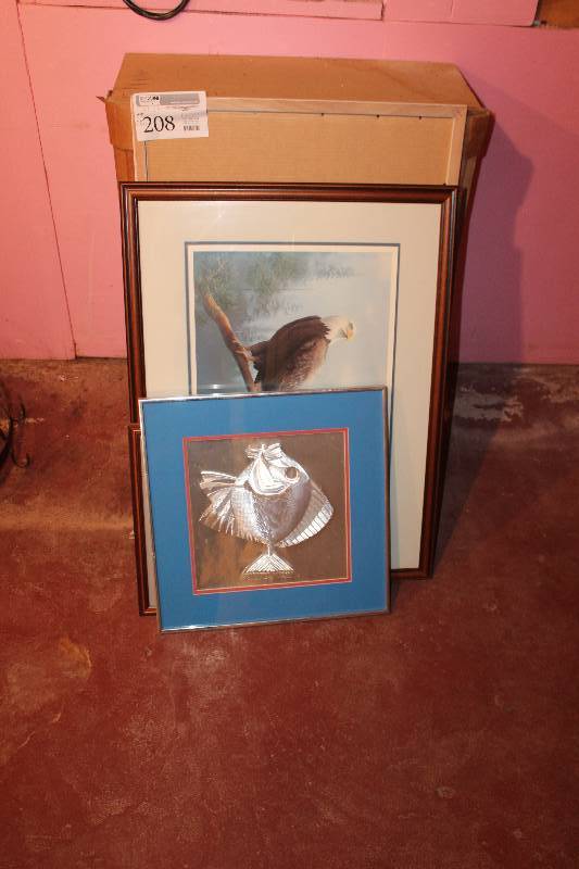 lot 208 image: Framed Wall Art