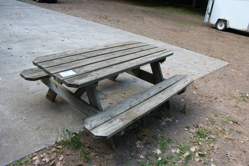 lot 252 image: Lot of (2) Wood Picnic Tables