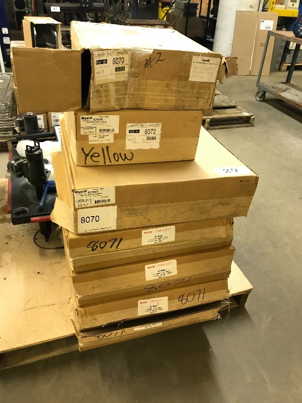 Boxes of plastic tubing