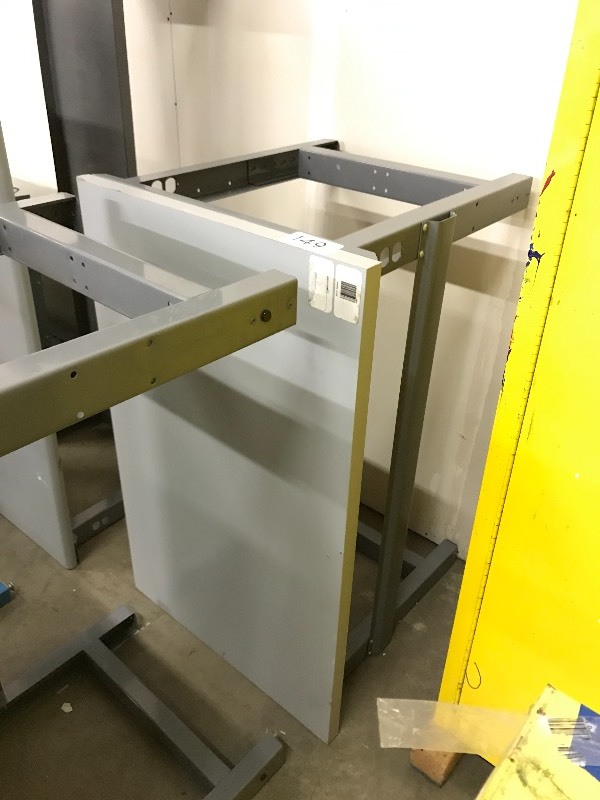 Metal frame shop table