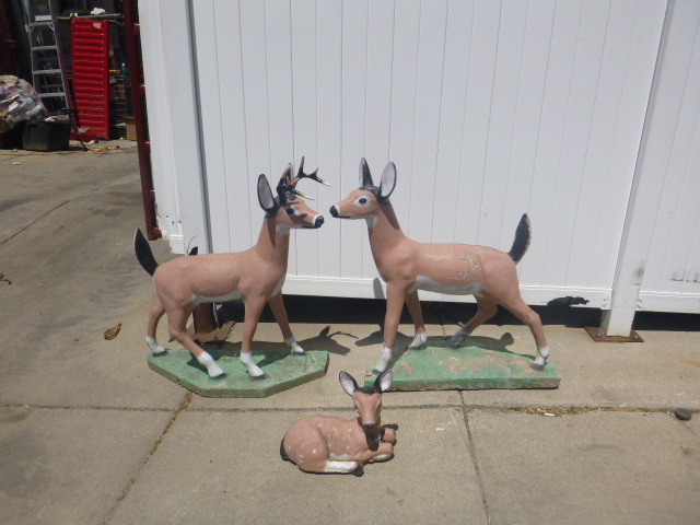 lot 112 image: 3 Cement Deer