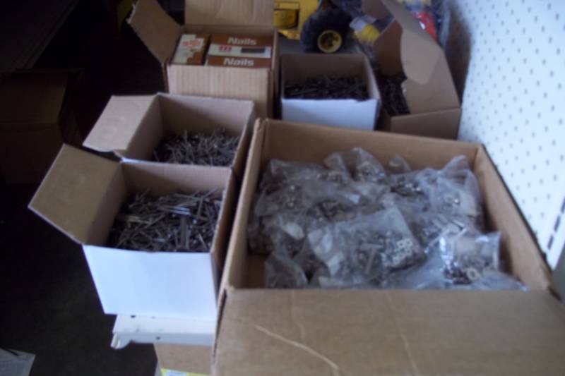 lot 65 image: Large lot of nails and bolt packages