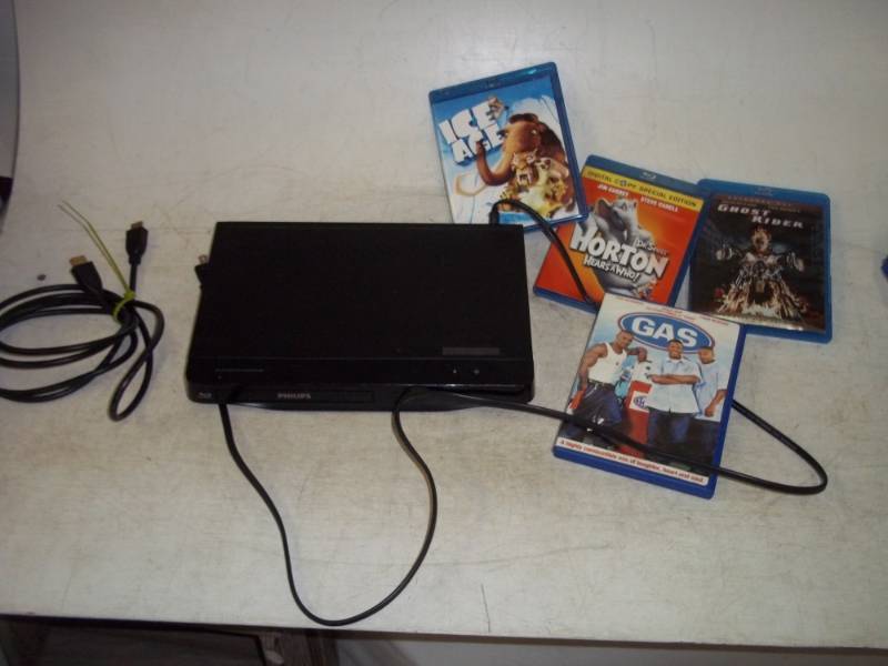 lot 96 image: Blu Ray Player with Blu Ray Disks