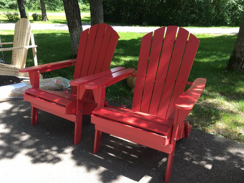NEW - Red Adirondack Chairs