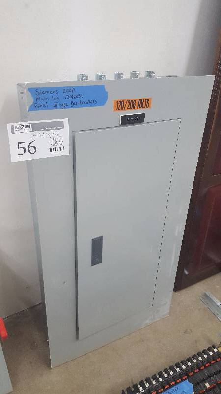lot 56 image: Siemens 200a Circuit Breaker Panel