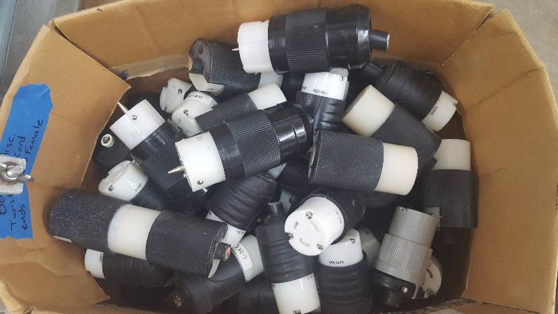 lot 69 image: Box Lot of Miscellaneous Twist Lock Cord Ends