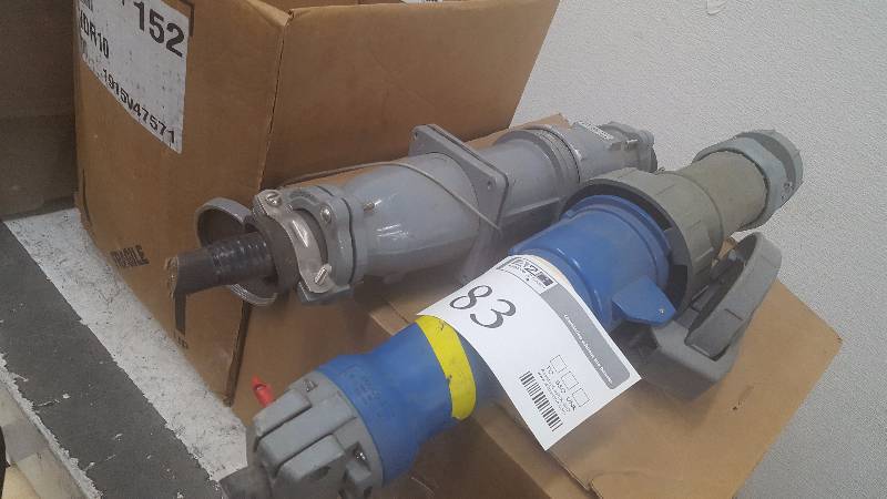 lot 83 image: Lot of (2)  Three Phase Male and Female Power Connector