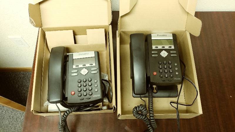 lot 9 image: Pair of Fonality IP Phones