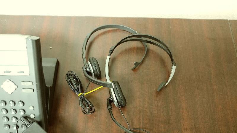 lot 10 image: 4 Ring Central Phones with 2 Headsets