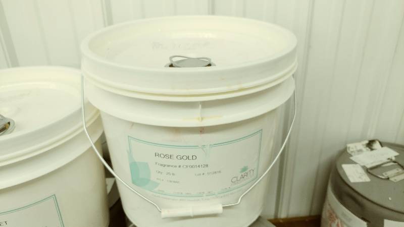 lot 222 image: 17.55lbs of Rose Gold Fragrance Oil