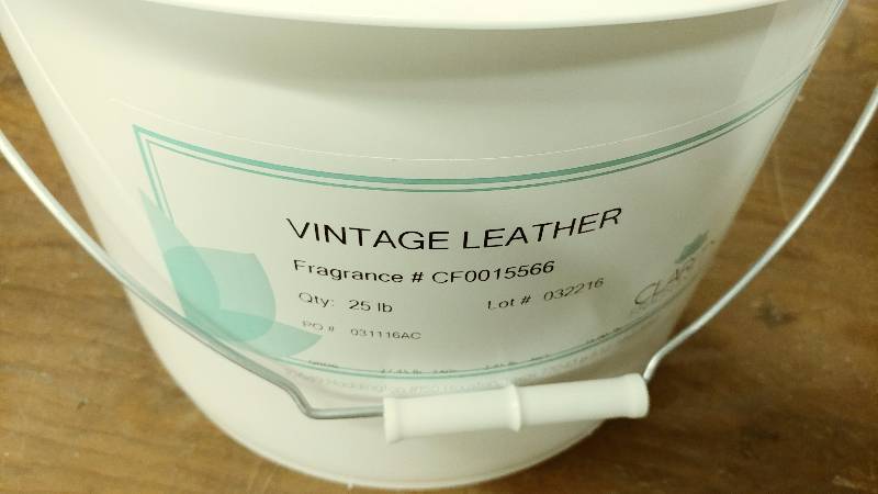 lot 235 image: 23.5lbs of Vintage Leather Fragrance Oil