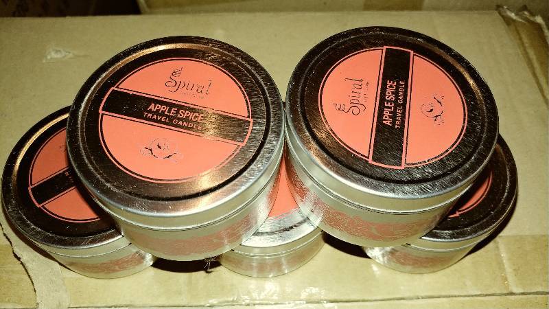 lot 124 image: 500 NEW Round Metal Tins with Covers (6oz)