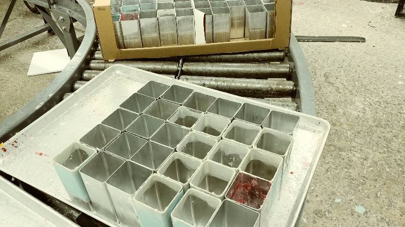 lot 375 image: 30 Seasoned 2x4 Square Candle Molds