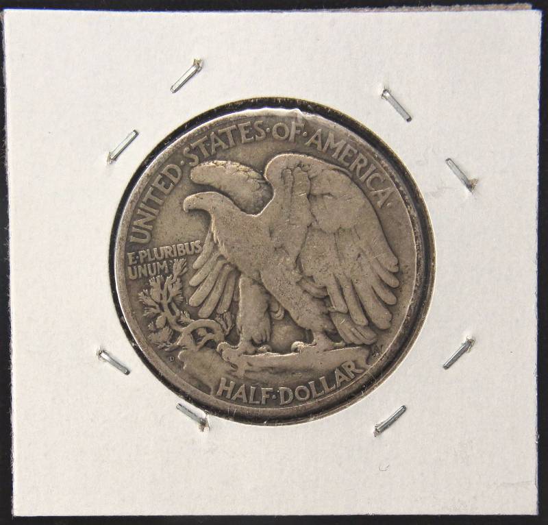 1929-D WALKING LIBERTY SILVER HALF DOLLAR VF
