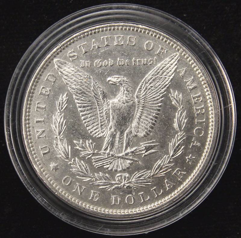 1896 MORGAN SILVER DOLLAR UNC IN AIRTITE HOLDER
