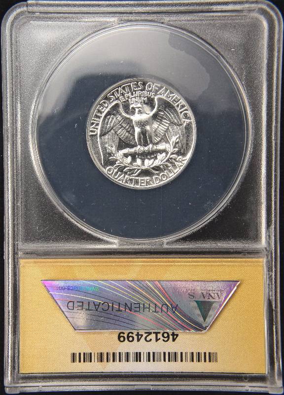 1961 PROOF WASHINGTON SILVER QUARTER PF66 ANACS