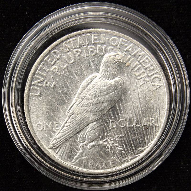 1922 PEACE SILVER DOLLAR UNC IN AIRTITE HOLDER